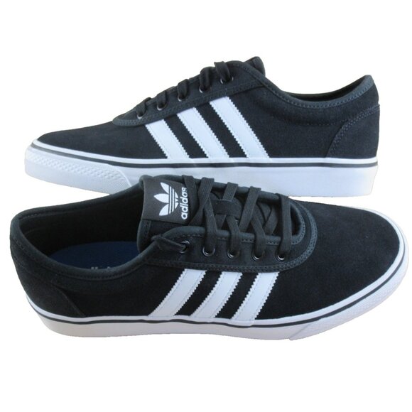 Adidas Men's Adi Ease Classic Skate Shoes Core Black White Striped Size 9.5 NIB